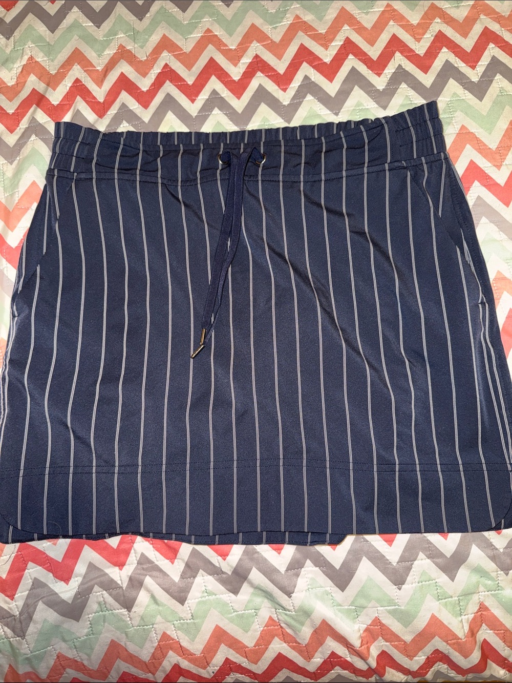 Navy pinstriped Athleta skirt